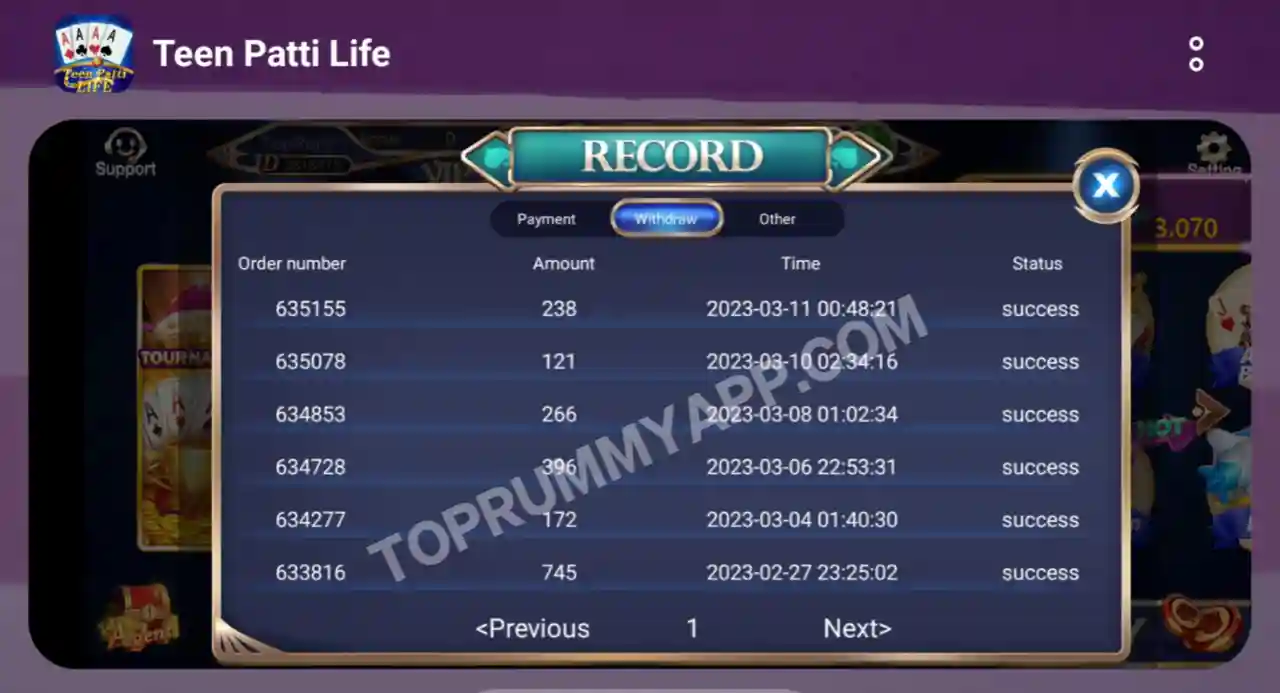 Teen Patti Life App Payment Proof Top 20 Teen Patti App List ₹41 Bonus