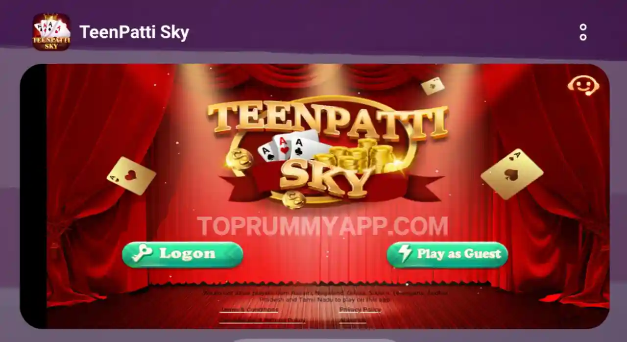 Teen Patti Sky App Top 20 Teen Patti App List ₹41 Bonus